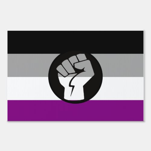 Asexual Protest Flag Sign