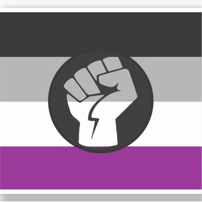 Asexual Protest Flag Sticker (Front)