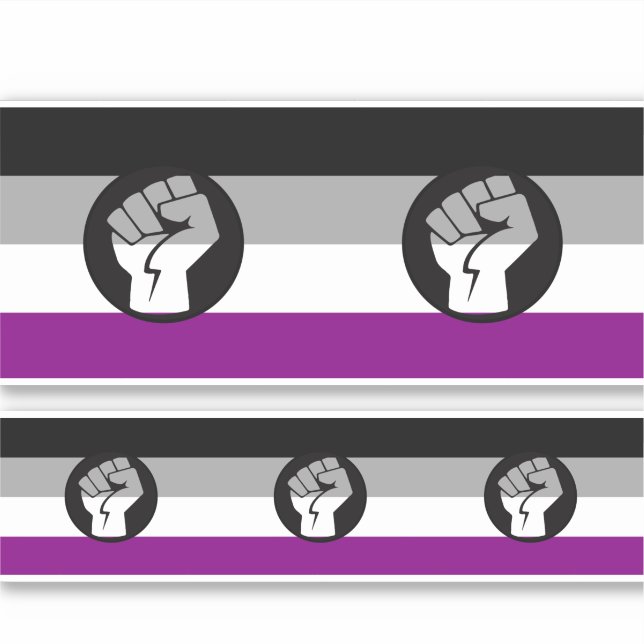 Asexual Protest Flag Sticker (Front)