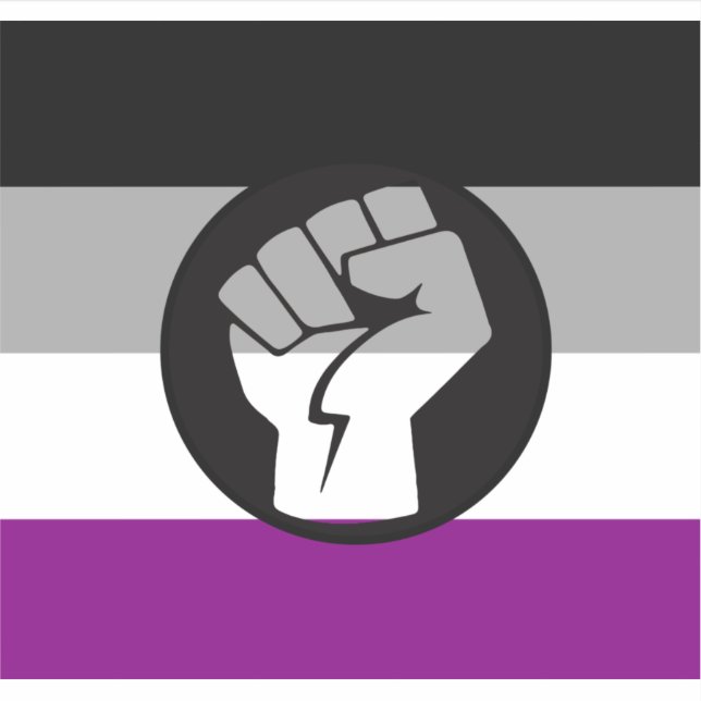 Asexual Protest Flag Sticker (Front)