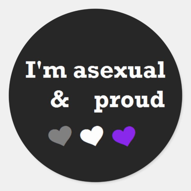 Asexual & Proud asexual pride sticker (Front)