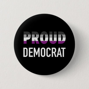 Asexual Proud Democrat Button