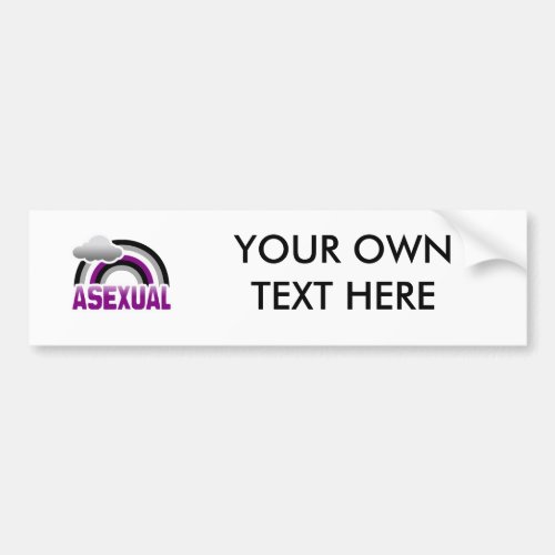 ASEXUAL RAINBOW BUMPER STICKER