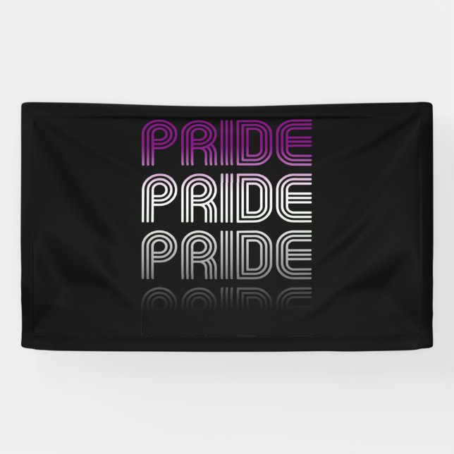 Asexual Retro Pride Banner (Horizontal)
