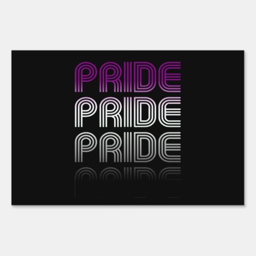 Asexual Retro Pride Sign
