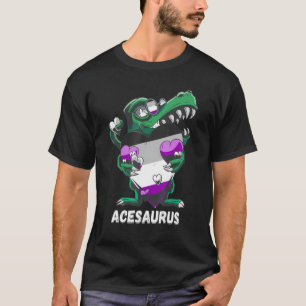 Asexual Rex Dino Ace Heart Lgbqa Asexual Flag Asex T-Shirt