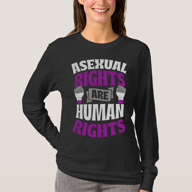 Asexual Rights Are Human Rights Protest March Ace  T-Shirt (Front)