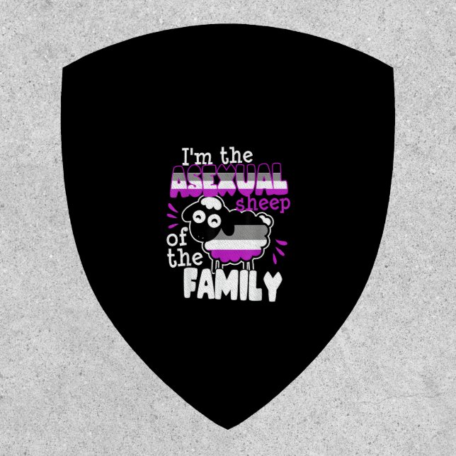 Asexual Sheep of The Family Funny Pride Flag LGBTQ Patch (Front)