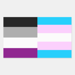 Asexual/trans pride flags sticker