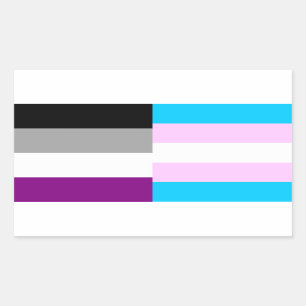 Asexual/trans pride flags sticker