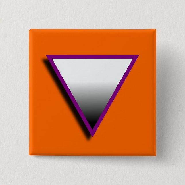 ASEXUAL TRIANGLE SYMBOL 3D PINBACK BUTTON (Front)