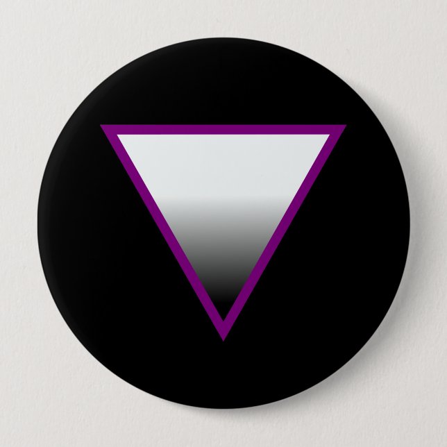 ASEXUAL TRIANGLE SYMBOL 3D PINBACK BUTTON (Front)