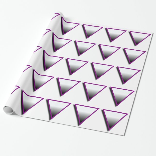 ASEXUAL TRIANGLE SYMBOL 3D -.png Wrapping Paper (Unrolled)