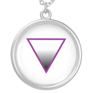 ASEXUAL TRIANGLE SYMBOL SILVER PLATED NECKLACE