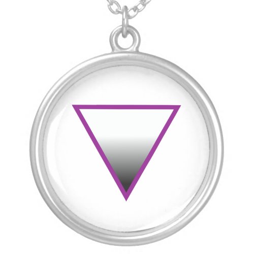 ASEXUAL TRIANGLE SYMBOL SILVER PLATED NECKLACE