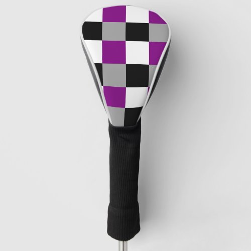 Asexuality chackered pattern golf head cover