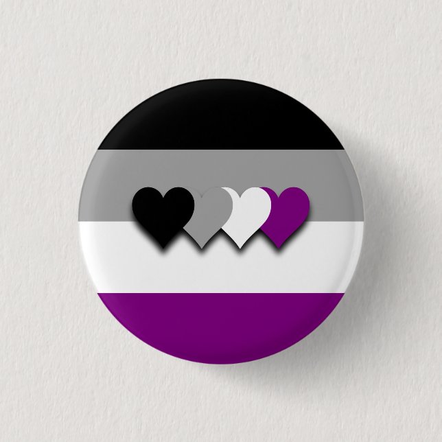 Asexuality flag button (Front)