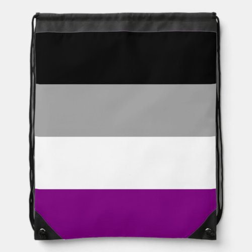 Asexuality flag Drawstring Backpack
