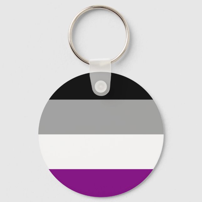 Asexuality flag Keychain (Front)