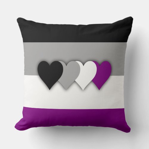 Asexuality flag pillow