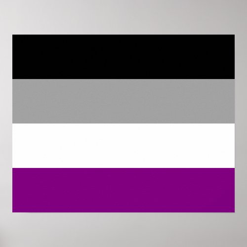 Asexuality flag Poster