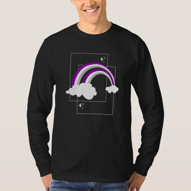 Asexuality Flag Rainbow Pride Month Lgbt Equality  T-Shirt (Front)