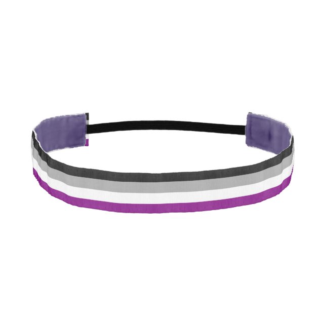Asexuality pride flag athletic headband (Front)