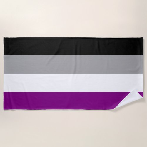 Asexuality Pride flag Beach Towel