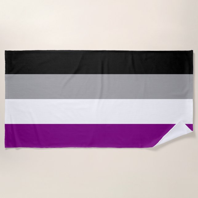 Asexuality Pride flag Beach Towel (Front)