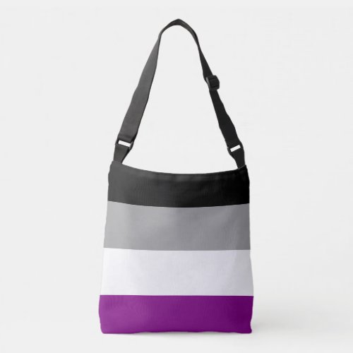 Asexuality pride flag crossbody bag