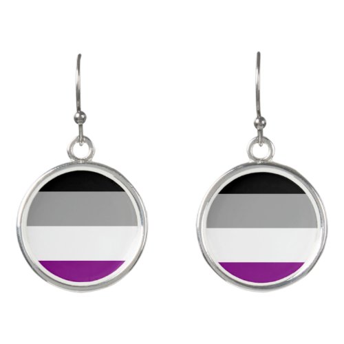 Asexuality pride flag earrings