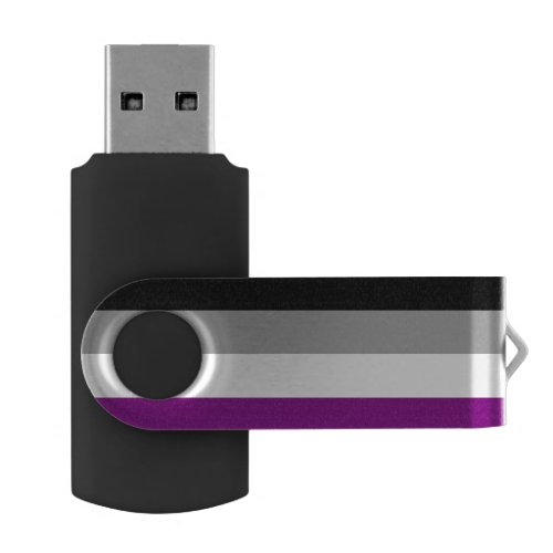 Asexuality pride flag flash drive