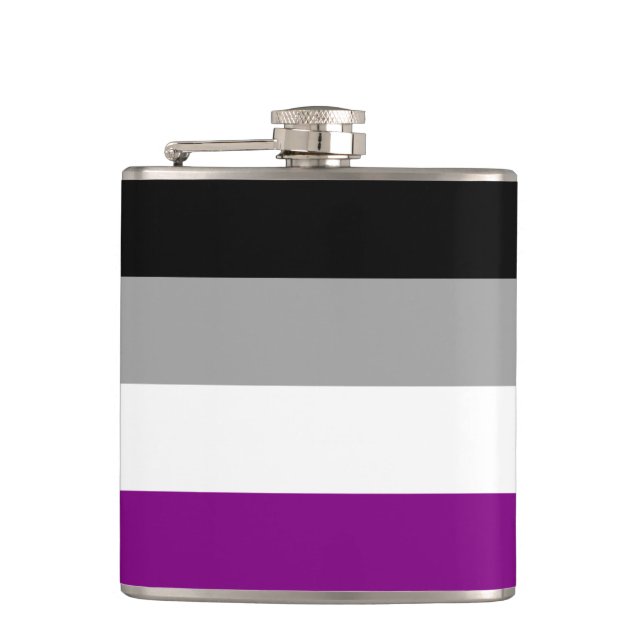 Asexuality Pride flag Flask (Front)
