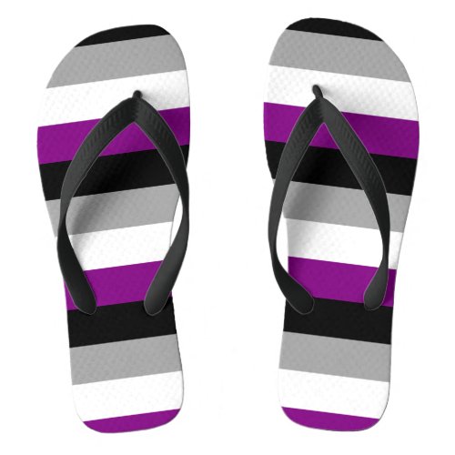 Asexuality pride flag flip flops