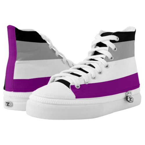 Asexuality pride flag High Top Shoes