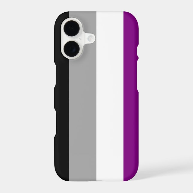 Asexuality pride flag iphone case (Back)