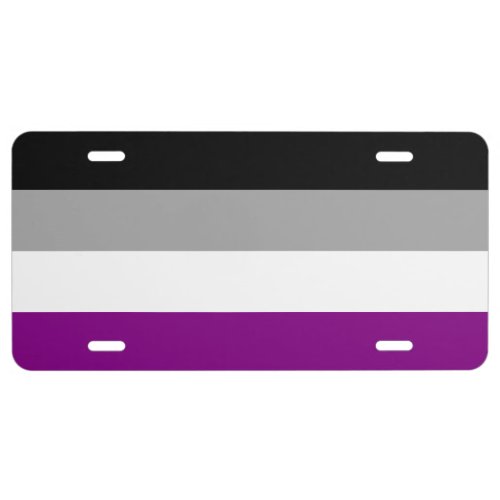 Asexuality pride flag License Plate