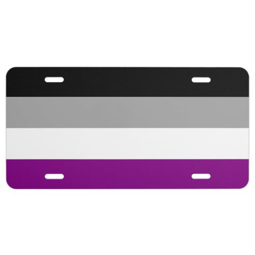 Asexuality Pride flag License Plate