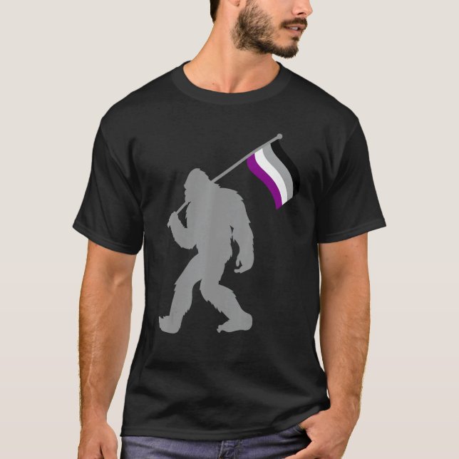 Asexuality Pride Flag Monster on ACE Asexual T-Shirt (Front)