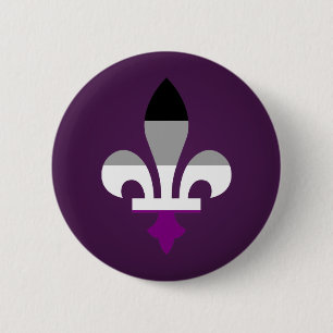 Asexuality pride fleur-de-lis Button