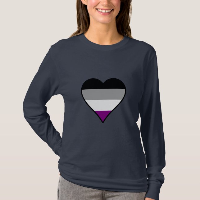 Asexuality pride heart Hoodie T-Shirt (Front)