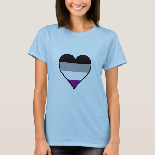 Asexuality pride heart T_Shirt