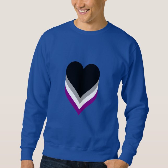 Asexuality pride hearts Sweatshirt (Front)