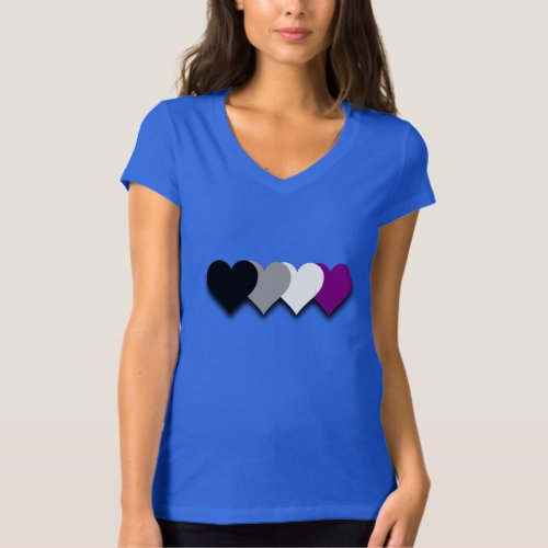 Asexuality pride hearts T_Shirt