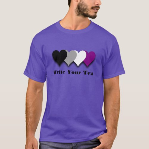 Asexuality pride hearts T_Shirt