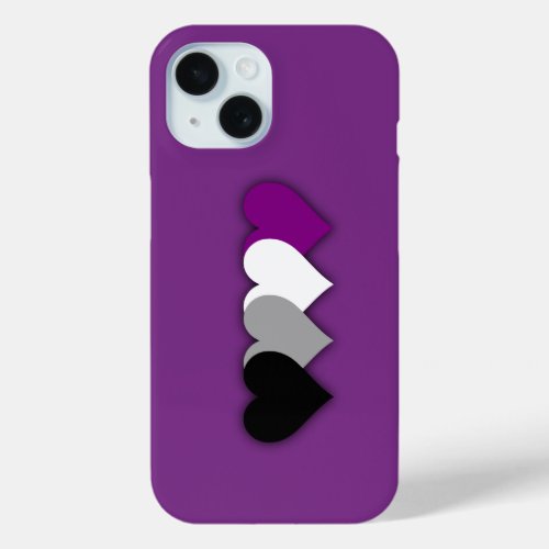 Asexuality pride hearts uncommon iPhone case