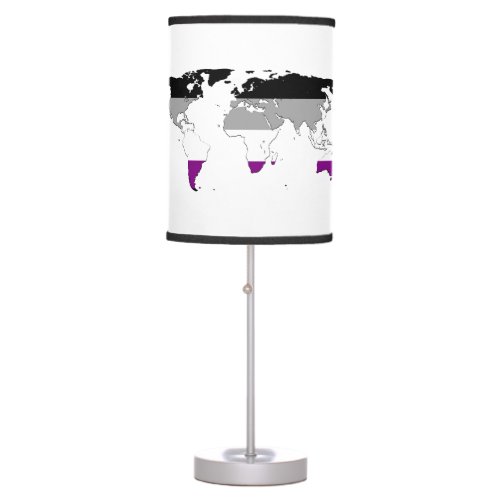 Asexuality pride world map Lamp