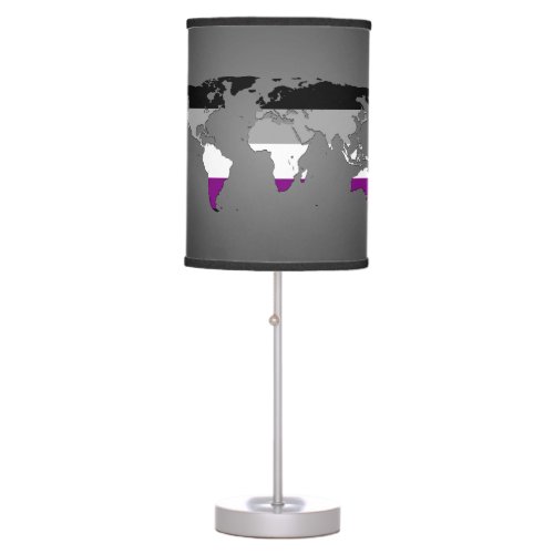 Asexuality pride world map Lamp