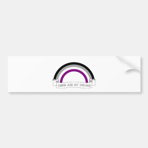 Asexuality rainbow pride bumper sticker
