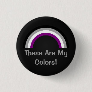Asexuality rainbow pride Button